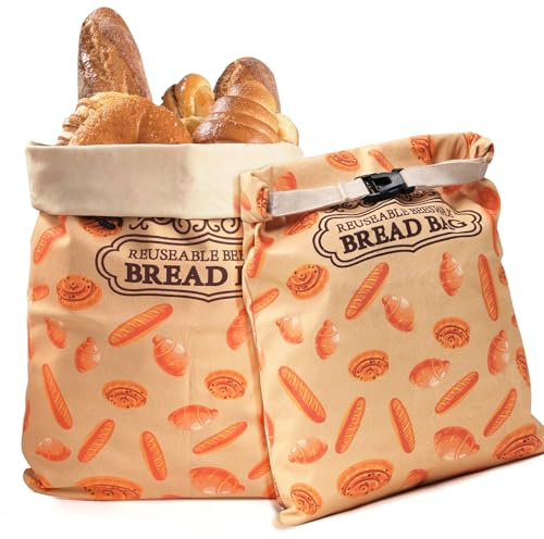 Bolsas de pan de cera de abeja XL para pan casero, algodón natural, reutilizable, bolsa de almacenamiento de cera de abeja, mantiene fresco y 2 unidades, gran capacidad portátil
