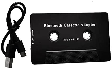 JANZU Universal Cassette Bluetooth 5.0 Audio Car Tape Adattatore Stereo Aux con Microfono per Telefono MP3 AUX Lettore CD
