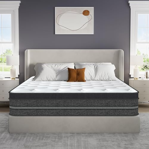 Colchón 140x200 cm Viscoelástica, Firmeza Media Confort, Híbrido Colchón Espuma y Muelles Ensacados, Oeko-Tex, Transpirable, 10 Zonas Ergonómico Altura 30 cm, Hipoalergénico y Antiácaros, Matrimonial
