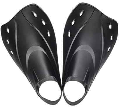BCOATH Pinne da Nuoto Regolabili Corte per Allenamento Adulti Pinne Snorkeling Leggere e Compatte per Piscina e Mare