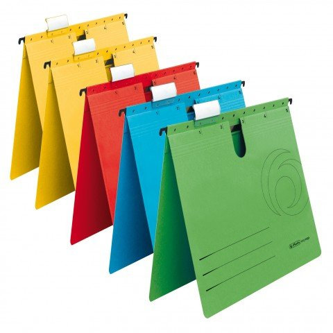 Herlitz 5874953 Hängehefter A4 UniReg farbig sortiert 10er Kraftkarton, 230 g/qm