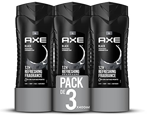 Axe, gel doccia nero, confezione da 3 (3 x 0,4 l)