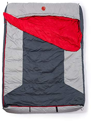 OmniCore Designs Multi Down Double Wide Hooded Rectangular Sleeping Bag (10F to 30F) with 4pt. Compression Stuff Sack