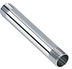 SagaSave Raccord de Tuyau en Acier Inoxydable Droit, DN25 2,5 cm, 300 mm, Argenté, 1 Unité