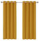 Ev Dekor® EVCRTN01 Thermal Blackout Curtains for Bedroom, Offices, Hotels Windows 66(167cm) Wide X 54(137cm) Long, Ochre - 2 Panels with Tie Backs