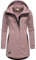 Ragwear Damen Leichter Sweat Übergangsmantel lang windabweisend mit Kapuze Letty Intl. Mauve24 Gr. M