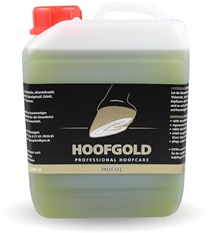 HOOFGOLD Aceite para Cascos de Caballos con Pincel: para el Cuidado Diario de Cascos con córnea quebradiza y frágil: 2500 ml