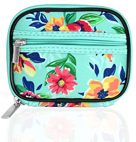 Serfeymi Pill Box Organiser Tablet Organiser Travel Medication Organizer with Zipper Pill Case for Purse, Weekly Pill Box 7 Day Pill Dispenser for Holding Medicine, Vitamins, Supplements - Green 01