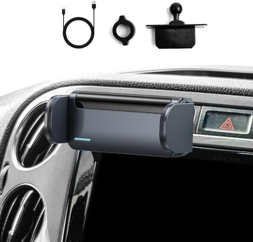 RUIYA Auto-elektrischer Handyhalter Kompatibel mit VW Tiguan MK1 5N 2007-2015, Auto Handyhalter Lüftung KFZ Handy Halterung 360° Rotation KFZ Handy Halterung Tiguan 1 Zubehör Telefonhalter