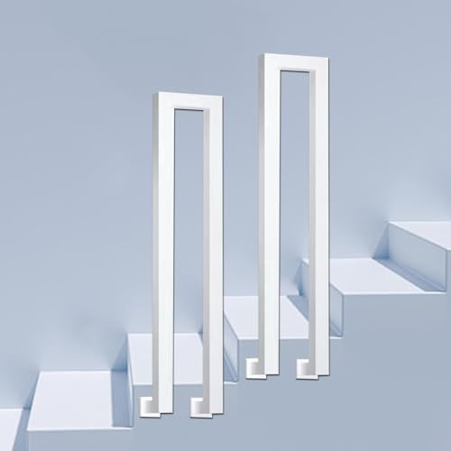 Junvstor Pasamanos Antideslizantes para escaleras al Aire Libre Pasamanos montados en la Pared Pasamanos de Escalera Forma U Barandilla jardín Loft Barandilla montada la Pared manija Soporte Escalera