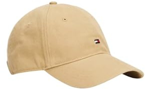 Tommy Hilfiger Men’s Flag Soft Panel Cotton Cap, Beige (Clayed Pebble), One Size