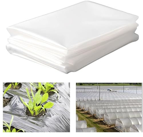 Film polyéthylène, 2 x 3M Bache Plastique Transparente, Bache Serre Tunnel,pour Couvrir Les parterres de légumes, Tunnel pour Maison de tomates