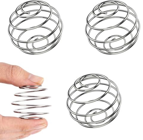 3 Stück Edelstahl Protein Shaker, Metall Shaker Ball, Frühling Kugeltyp Blender, Shaker Proteinshake Shaker Kugel, Metall Flaschenmischer, Sport und Fitness für Protein Gemischte Getränke (40mm)