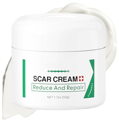 Scar Removal Cream for Face & Body - Treatment for New Scars, Stretch Marks, Acne Spots & C-Sections Treatment Cream, 50g, Natural Formula for Face and Body, Reduces Old and New Scars