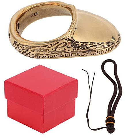 lvifloae Anello per Pollice di tiro con di Ottone da 20 mm in Metallo di della Guardia del Pollice Tradizionale a Caccia Universale da Caccia Universale anticolo Slittamento protettore (20 mm)