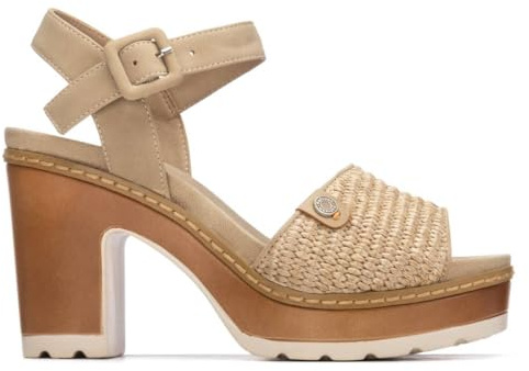 REFRESH - Sandali Donna Taupe - Scarpe comode e versatili - Moda casual - Modello 17528101 (Misurare 38)