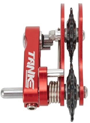 Violiica Tensor de cadena de bicicleta para bicicletas de 8 a 12 velocidades, convertidor de una sola velocidad, guía de cadena con polea flotante, aleación de aluminio, negro/rojo/azul/morado