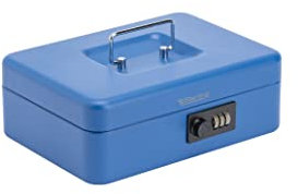 Sterling CB03CBL 10 Combination Lock Cash Box, Blue