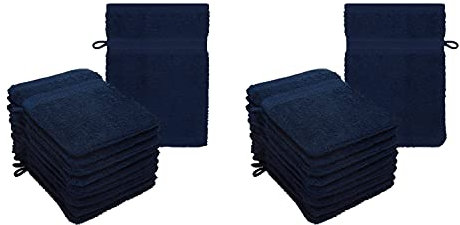 Betz 20 Manoplas de baño Premium 100% algodón 16x21cm Color Azul Oscuro
