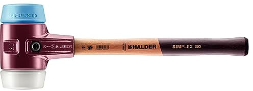 Simplex Schonhammer, TPE-soft / Superplastik; mit Tempergussgehäuse und hochwertigem Holzstiel | D=80 mm | 3017.080