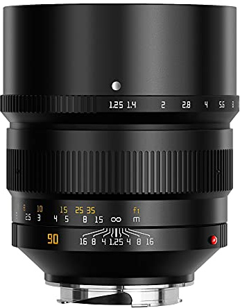 TTArtisan 90 mm F/1,25 Metallgehäuse-Objektiv, kompatibel mit Fuji GFX-Halterung, Schwarz