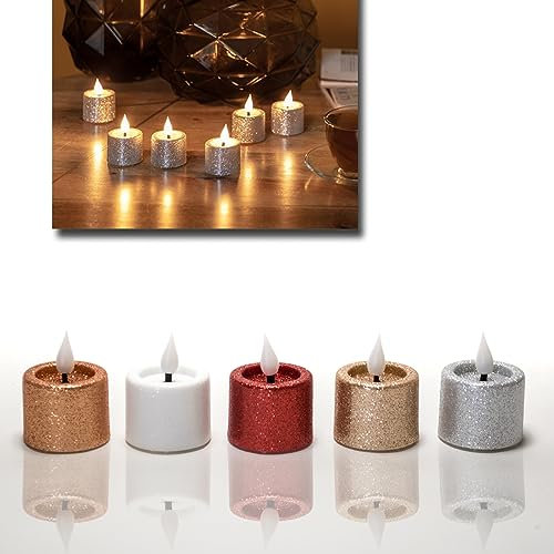 LED Schwibbogen ohne Figuren zum Selbst-Dekorieren mit 6 Stunden Timer. Batteriebetrieben, Weihnachtsbeleuchtung, Weihnachtsdekoration, Lichterbogen (Teelichter Weiß)