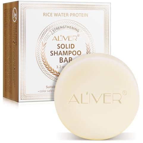 Organic Rice Water Shampoo Bar for Luxurious Hair Care, Natural Hair Care Delight 2In1 Rice Water Shampoo and Conditioner Bar, for Hair Growth, Moisturizing