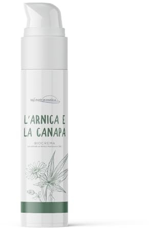 Saf.Nutraceutica - Crema Gel con Arnica e Olio di Canapa | Sollievo Muscolare e Articolare | Defaticante per Sportivi | Uso Quotidiano e Rilassante | Vegan e Made in Italy, Marrone, 100 ml