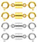 Lusofie 4 Stück Magnetverschluss Kette Halskettenverschlüsse Magnetische Kette für Schmuck Magnetverschlüsse Armband Karabinerverschluss für Machen DIY Schmuck Machen (Gold, Silber)