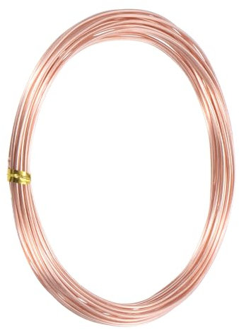 M METERXITY 99,9% Weiche Kupferdraht, 17 Gauge 16FT Reiner Kupferdraht für DIY-Basteln/Schmuckherstellung/Gartenpflanzen/Perlen, Basteldraht [1,2 mm, 5M]