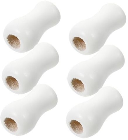 Cabilock 6 Stücke Holz Schnur Quasten Blind Pull Schnur Knopf Blind Ersatz Teile Einfach Wohnkultur