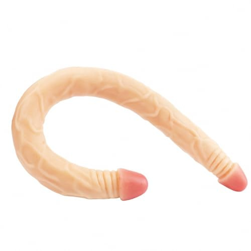TRQOYTU Godemiché Réaliste Super Long De 55 Cm, Double Dilatation, Double Tête, Plug Anal, Plug Anal, Masseur De Prostate, Vagin, Jouet Sexuel De Masturbation En PVC Pour Hommes, Femmes