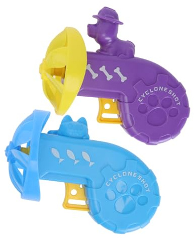 ibasenice Lot De 2 Sets De Jouets Interactifs pour Chat à Rapporter Lanceur De Soucoupes Disque Volant Plastique Solide Usage Intérieur Et Extérieur pour Chats Joueurs