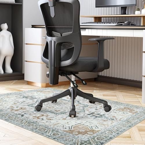 Famibay Protector Suelo Silla Ruedas 90x120cm Alfombra Silla Escritorio Antideslizante Alfombra Protectora Suelo para Silla de Oficina Lavable para Suelo Duro Baldosas Naranja