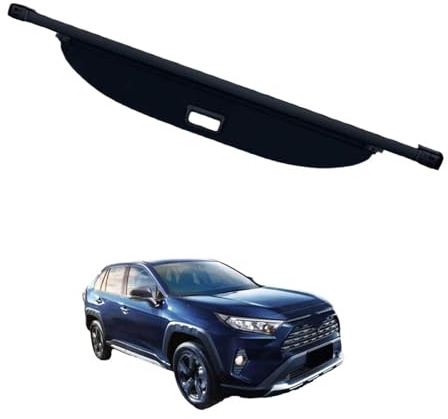 Couvre-Bagages Rétractable pour Toyota Highlander 2019-2025, Cargaison Bouclier Enrouleur Couvercle de Protection Accessoires,Carbon Fiber