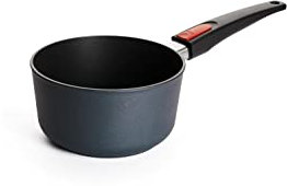 Woll Diamond Lite Stieltopf - Induktiv -, Ø 18 cm, 9.5 cm hoch, 2 Liter, mit abnehmbarem Stiel - Geeignet für alle Herdarten, Aluminiumguss, Antihaft-Versiegelung, backofenfest, anthrazit