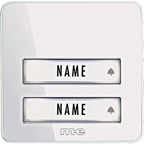 M-E - 40606 E bell-202 TX 2-Fam Alu Swing House Kabellose Türklingel Button – weiß 210113