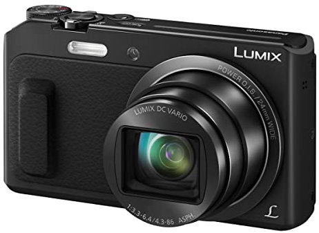 Panasonic Lumix DMC-TZ57EG - Cámara Compacta de 16.1 Mp (Super Zoom, Objetivo F3.3-F6.4 de 24-480mm, Zoom de 20X, WiFi, Pantalla Abatible), Color Negro (Versión Importada)