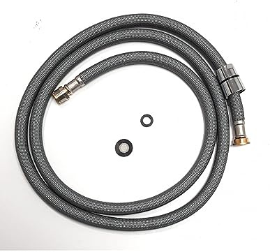 Flexo para grifo extraible de cocina de trenzado polimérico 1/2 x M15 de 1,5 mts