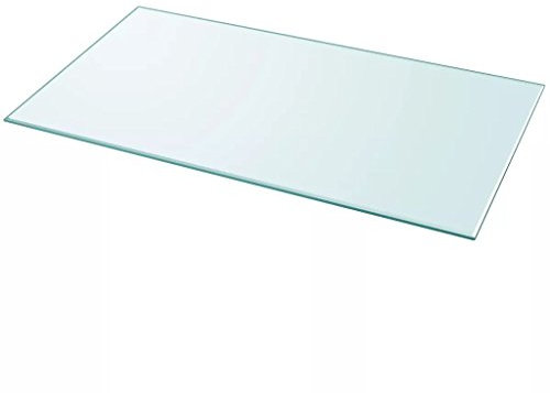 Festnight Glas Tischplatte 120 x 65 cm Glasplatte Ersatzteil Quadratisch Tischplatte aus Glas Transparent
