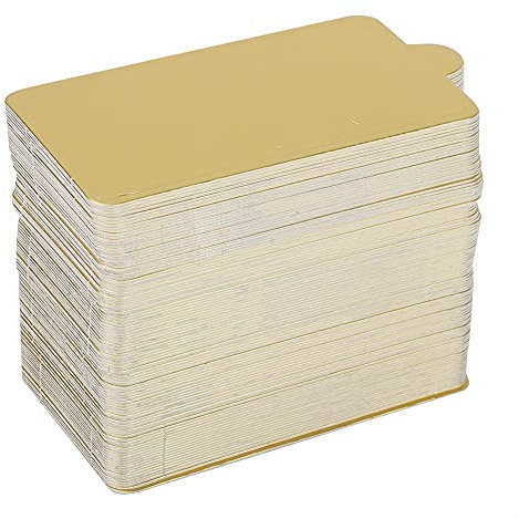 BORDSTRACT Base de gâteau en Carton doré pour 100 pièces, Plaque de gâteau Mousse pour la présentation de Dessert, Plateau de gâteau de Mariage pour la Cuisson et l'affichage DIY(S)