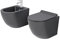 NEW BENT GREY- SANITARI SOSPESI SENZA BRIDA FORMA ARROTONDATA GRIGIO OPACO