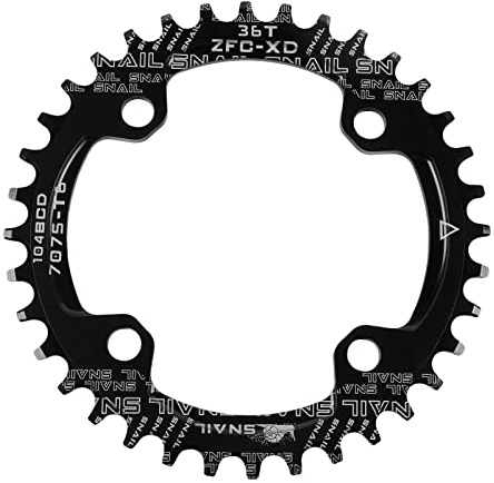 Jane Eyre Cykel kedjeblad 104 BCD 32T 34T 36T smal bred enkel kuggkrans rund smal bred kuggkrans för vägcykel mountainbike BMX MTB (svart 36T)