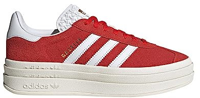 adidas Gazelle Damen Bold W Sneaker, Rot/Wolkenweiß/Gold-Metallic, 11 US