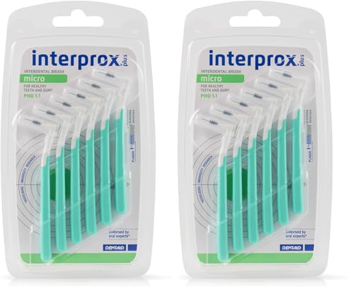 Cepillo interproximal verde Micro Plus de Interprox, 0,56 mm, paquete de 12 unidades