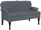 vidaXL Panca con Schienale Grigio Scuro 119,5x64,5x75 cm in Velluto