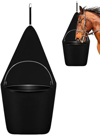 Sacs d'alimentation pour Chevaux pour Seau d'alimentation en Céréales pour Chevaux | Support De Sac De Seau À Grains De Remorque-Convient De Remorque De Cheval De Seau d'eau De 5 Gallons