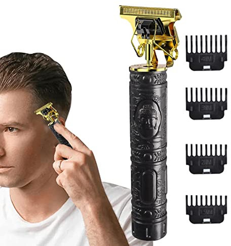 Cortapelos para hombres, recortadora de pelo eléctrica inalámbrica, recargable, kit de aseo para hombres, recortadora de barba eléctrica, afeitadoras T-Bla-de para hombres, máquina de corte de pelo