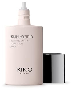 KIKO Milano Skin Hybrid Blurring Skin Tint Foundation 06, Fluido Facial Perfeccionador, 24 H De Duración. Efecto Difuminador, Spf 30