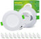 Holaphia Einbaustrahler LED Flach, LED Spots 230V Warmweiß 3000K 5W 450LM, IP44 Einbauleuchten Badezimmer, Deckenspots 70-90MM Lochmaß, 10er Set